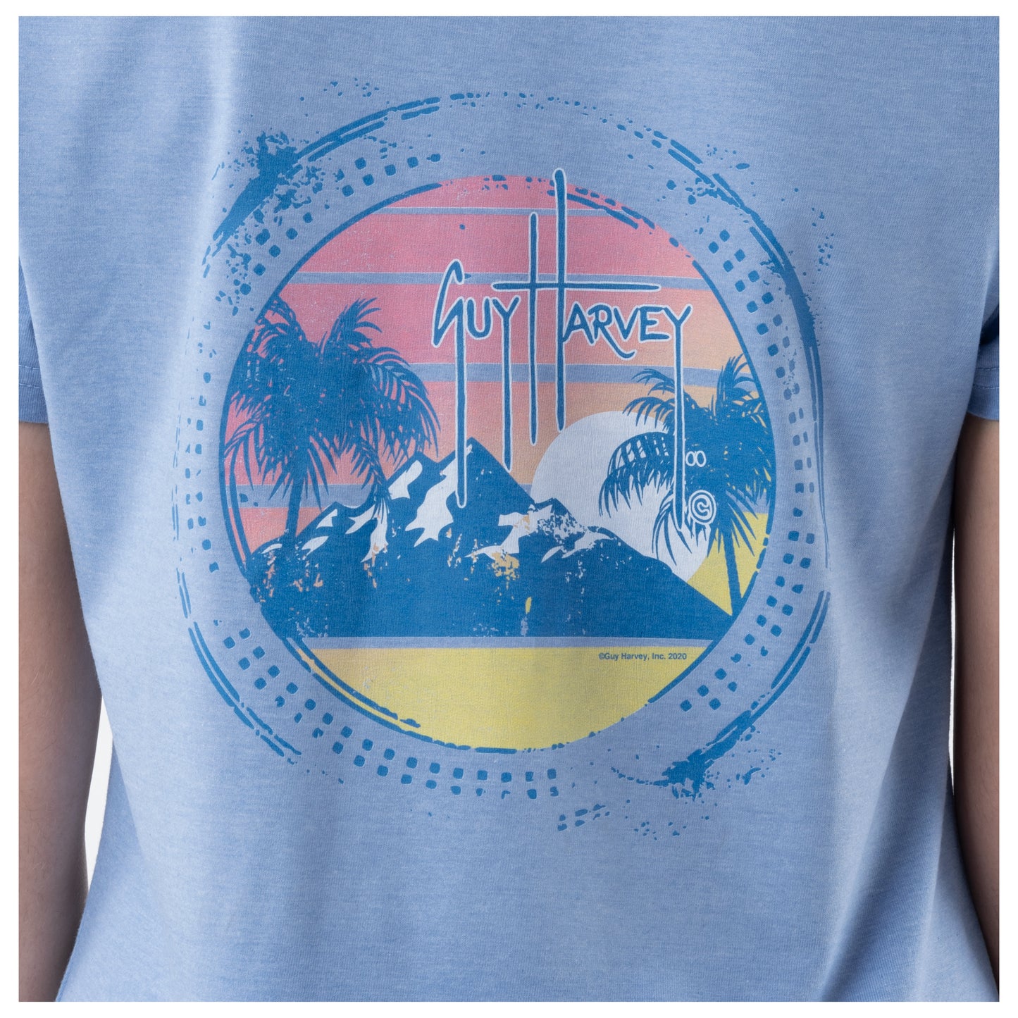 Ladies Tropical Paradise Short Sleeve Crew Neck T-Shirt