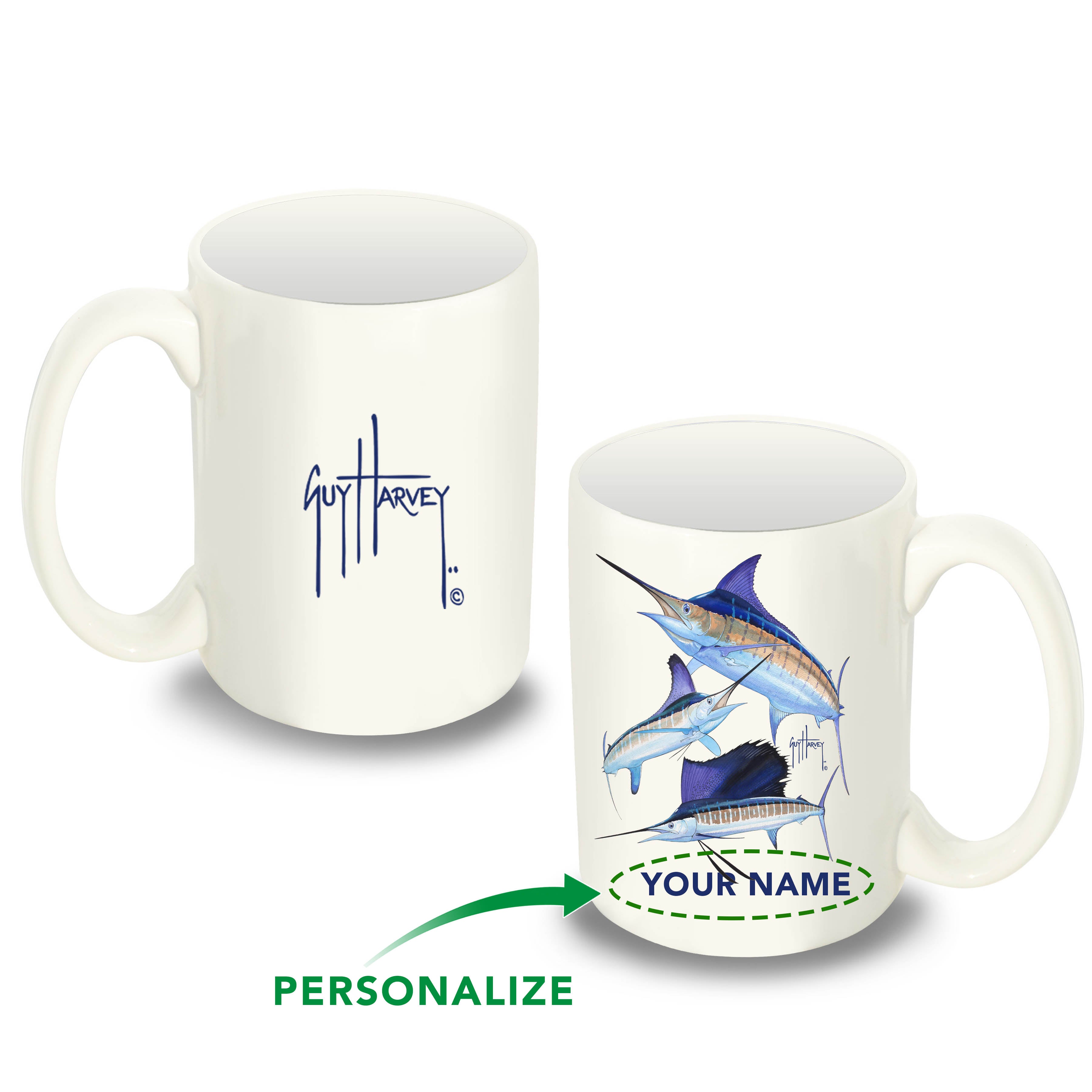 Custom Billfish Collage Coffee Mug View 1