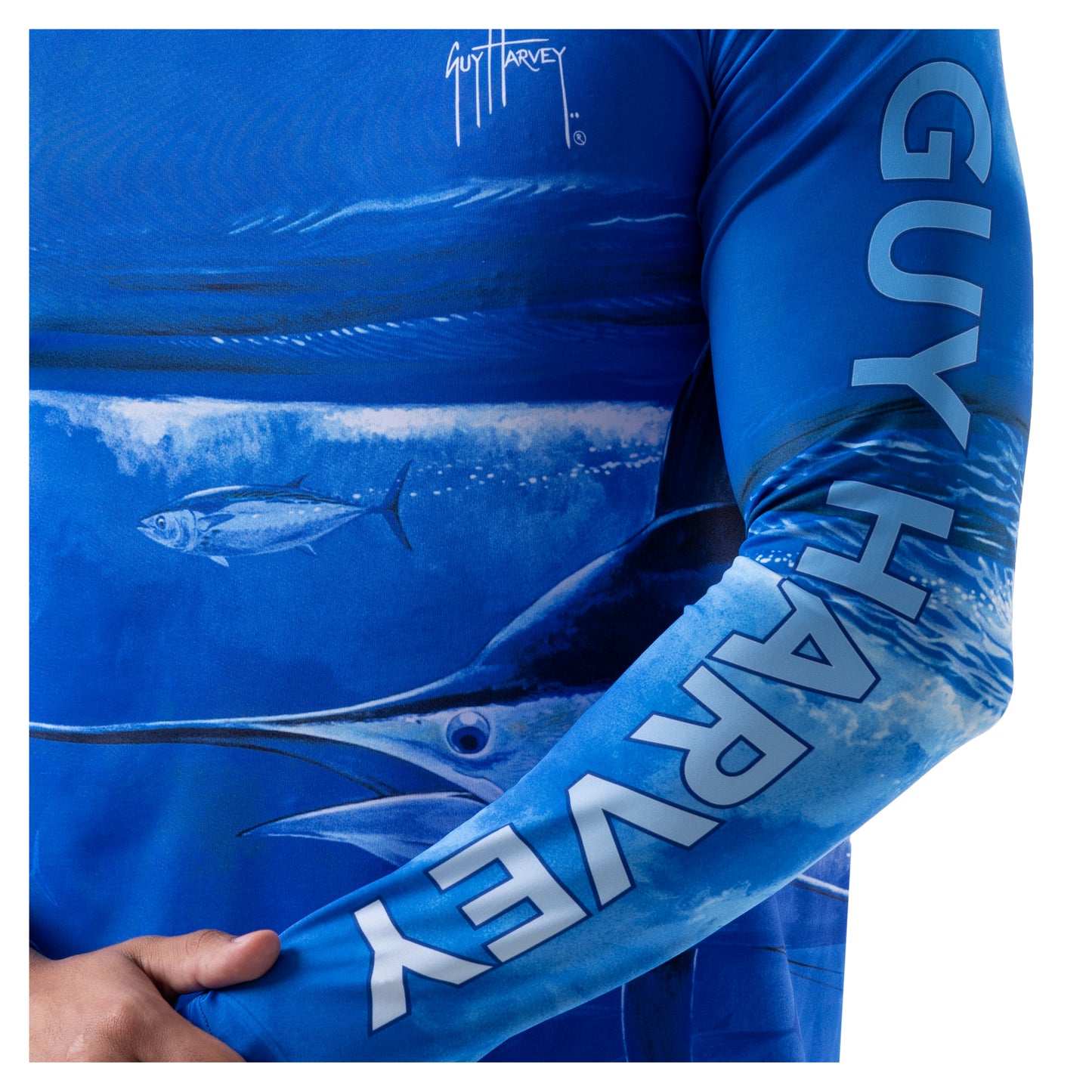 Men's Marlin Wrap Long Sleeve Sun Protection Shirt View 6