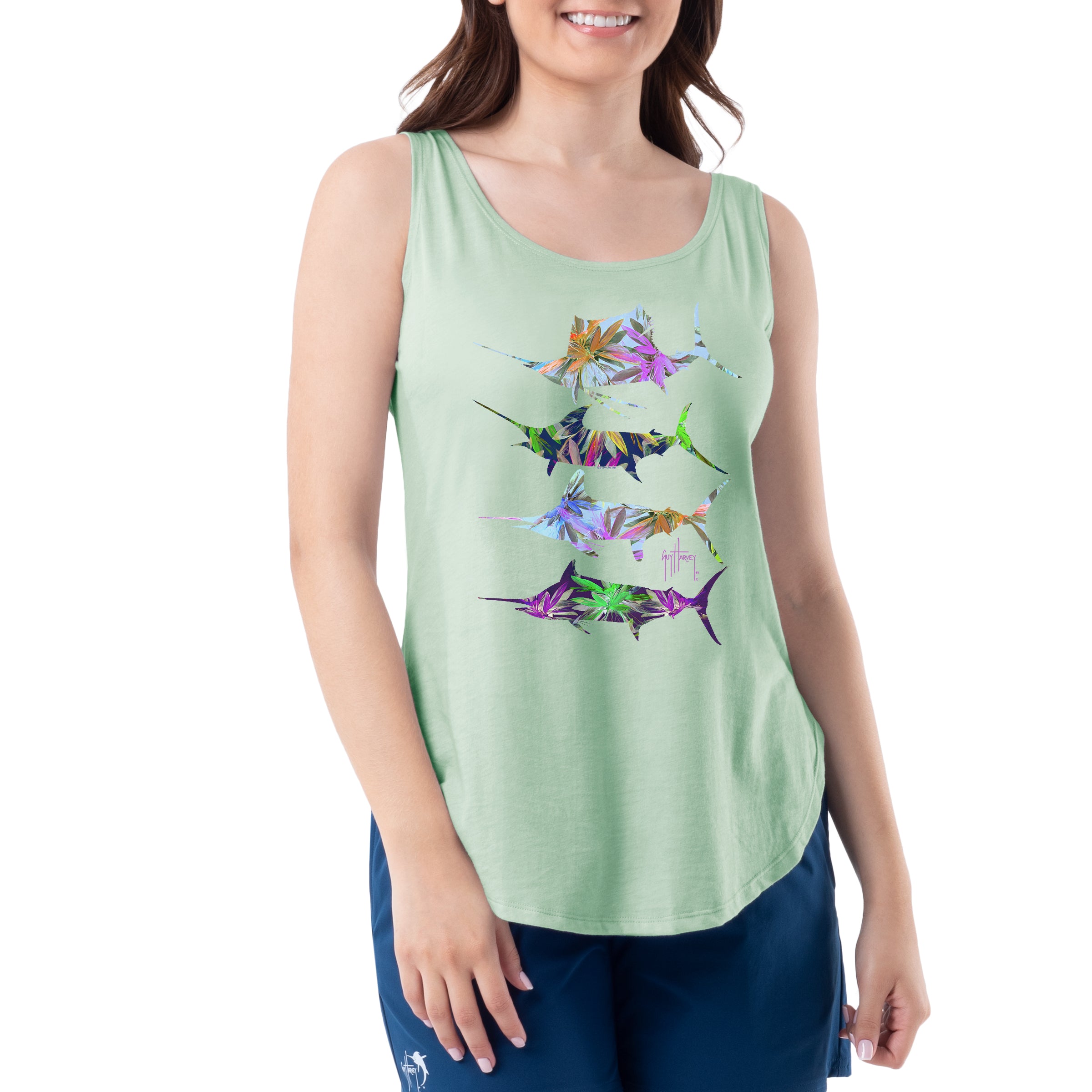 Ladies Wild Flowers Tank Top View 1