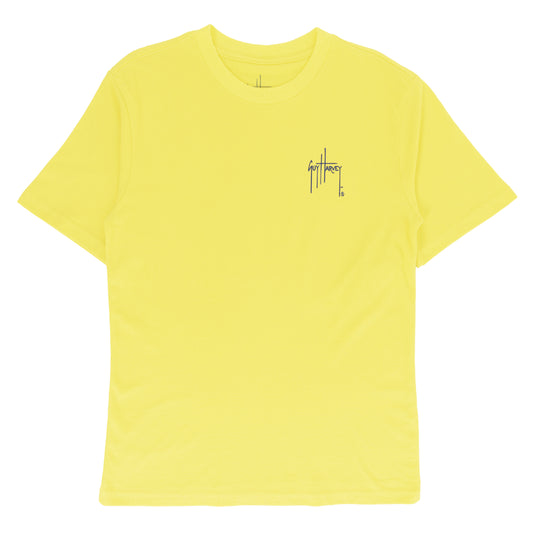 Girl's Heart Manatees Short Sleeve Yellow T-Shirt