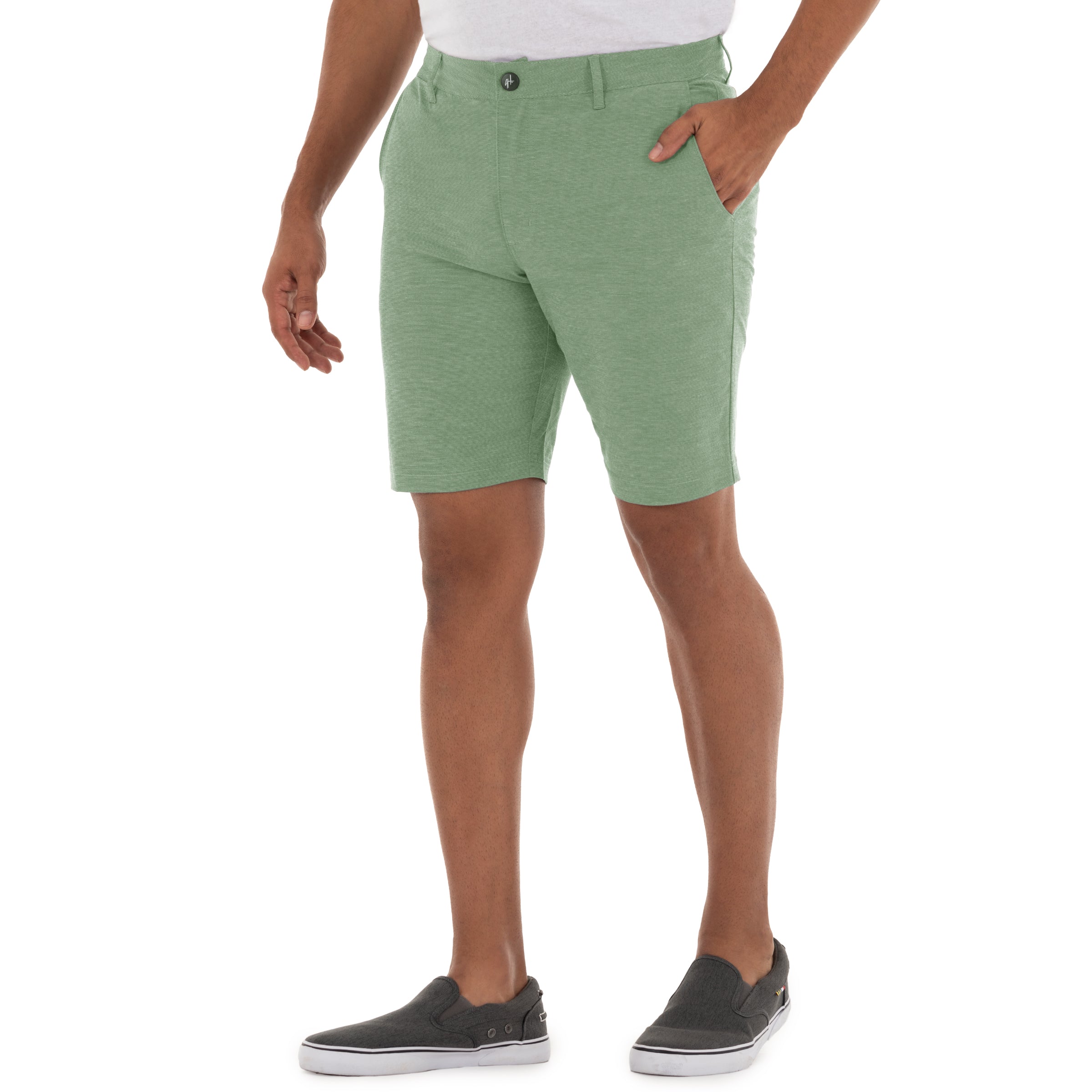 Men's 9" Hybrid Performance Green Walking Short View 5