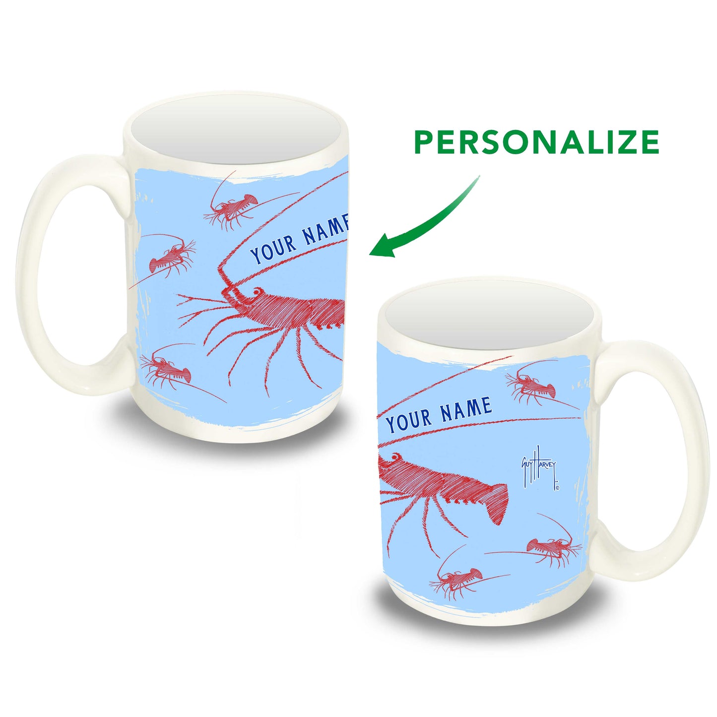Custom Lobster Scribble Coffee Mug