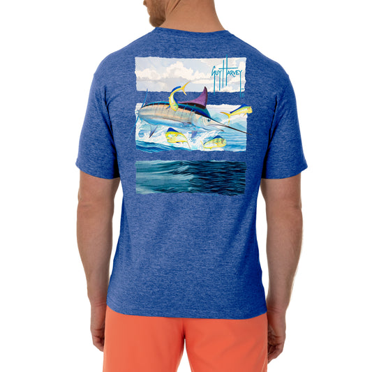 Men's Marlin Stripes Short Sleeve Pocket Royal T-Shirt View 1