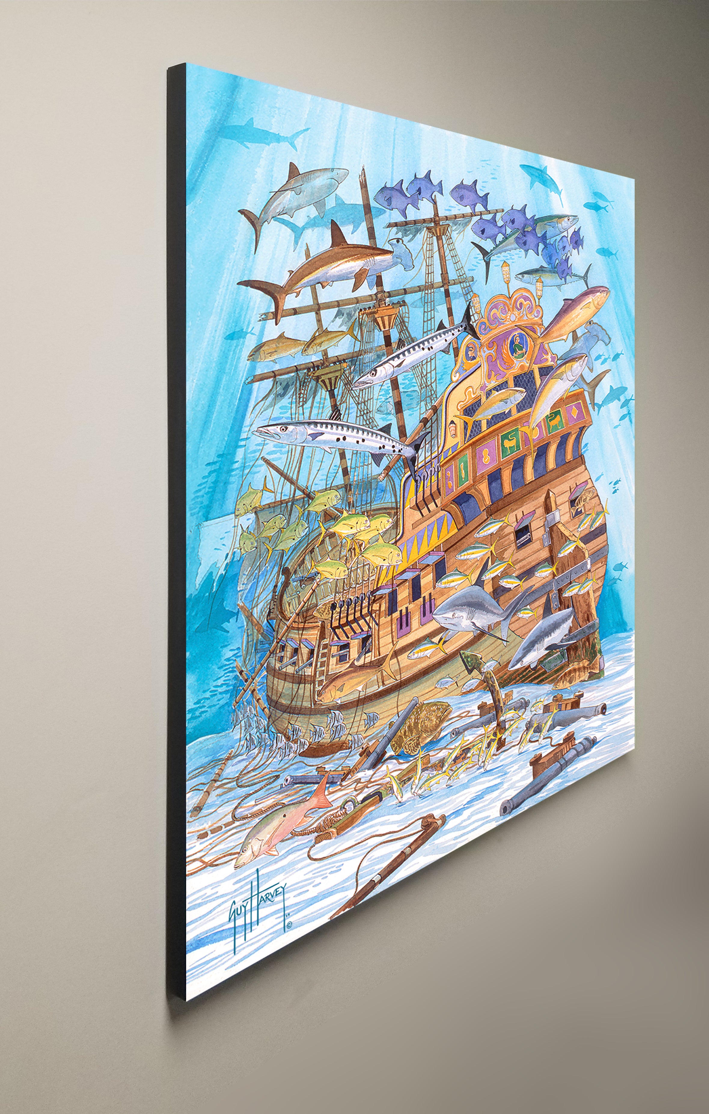 Spanish Galleon Aluminum Art View 2