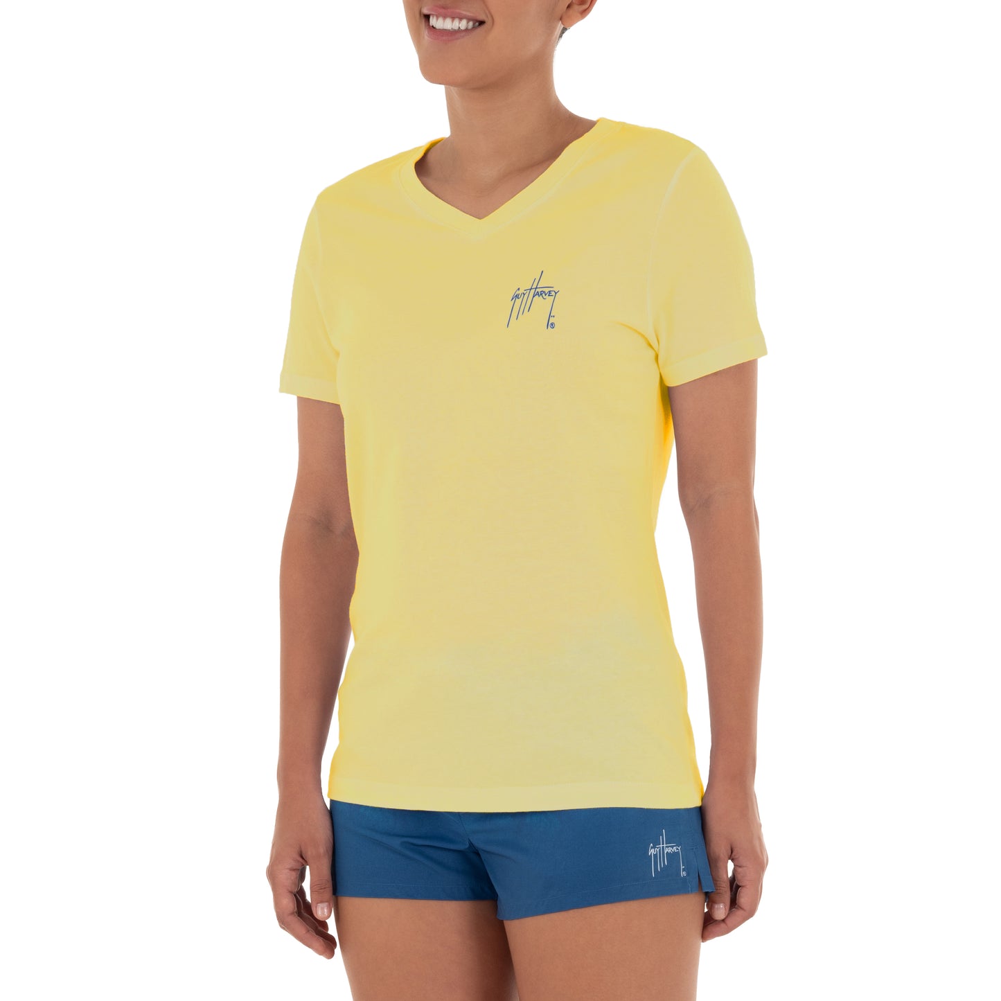 Ladies Birds Short Sleeve Yellow T-Shirt View 2