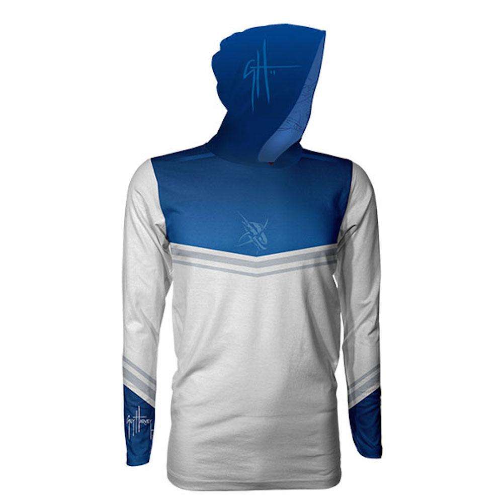 WHITE MARLIN LONG SLEEVE PERFORMANCE HOODIE View 1