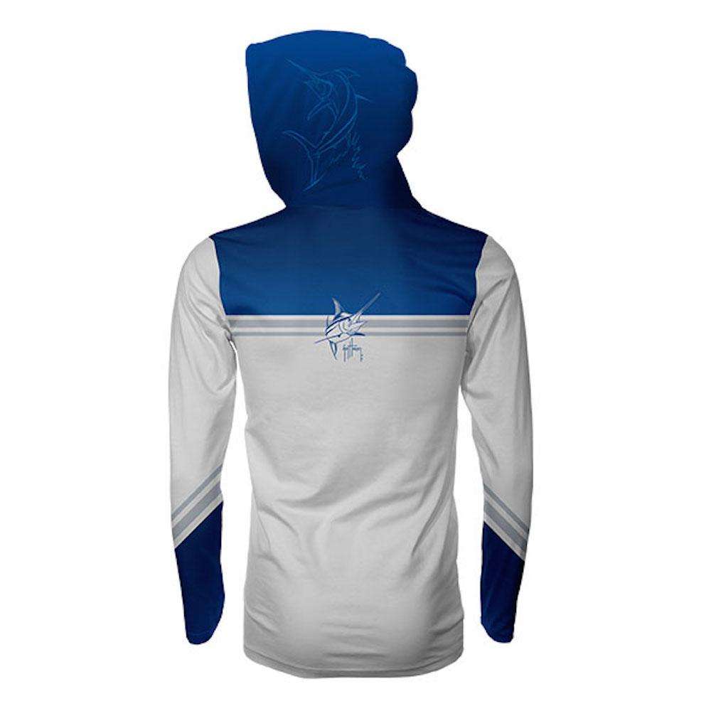 WHITE MARLIN LONG SLEEVE PERFORMANCE HOODIE View 3