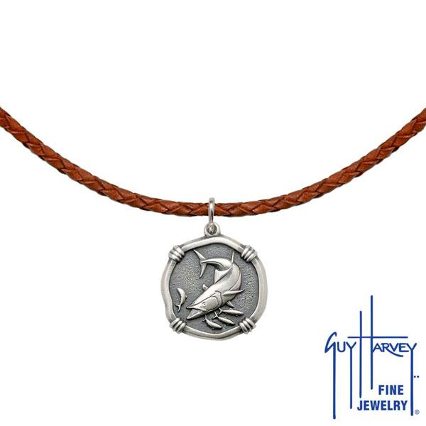 KING MACKEREL RELIC 25MM LEATHER NECKLACE