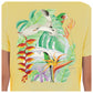 Ladies Birds Short Sleeve Yellow T-Shirt View 3