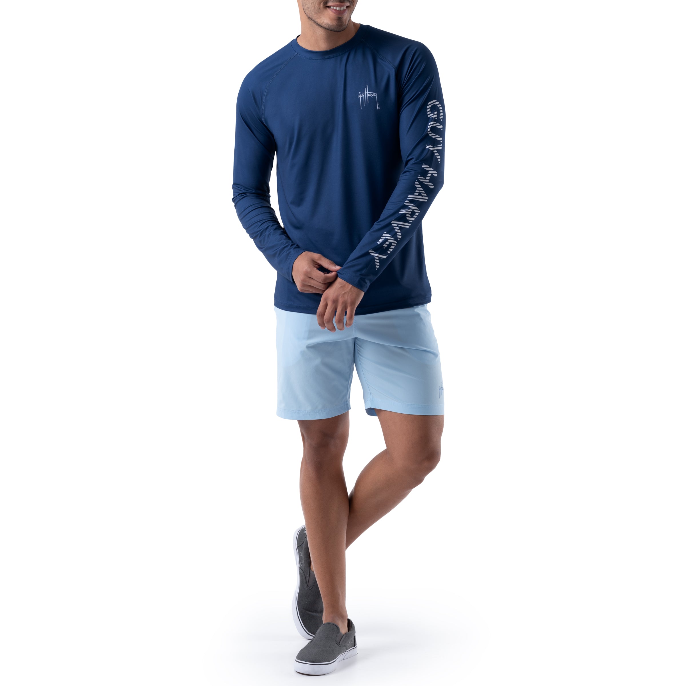 Men's On The Hunt Performance Raglan Sun Protection Top View 6