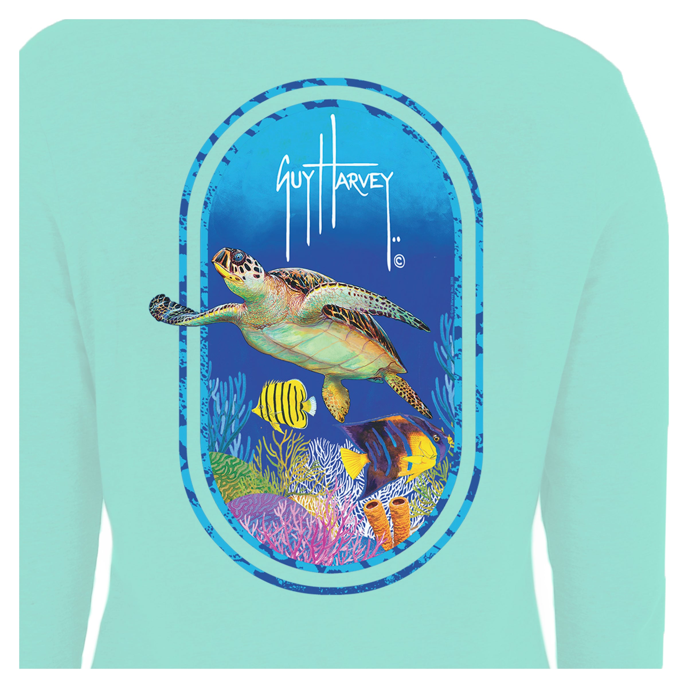 Ladies Reef And Friends Long Sleeve Green T-Shirt View 3