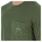 Men's Bill Of Rights II Long Sleeve Pocket Green T-Shirt