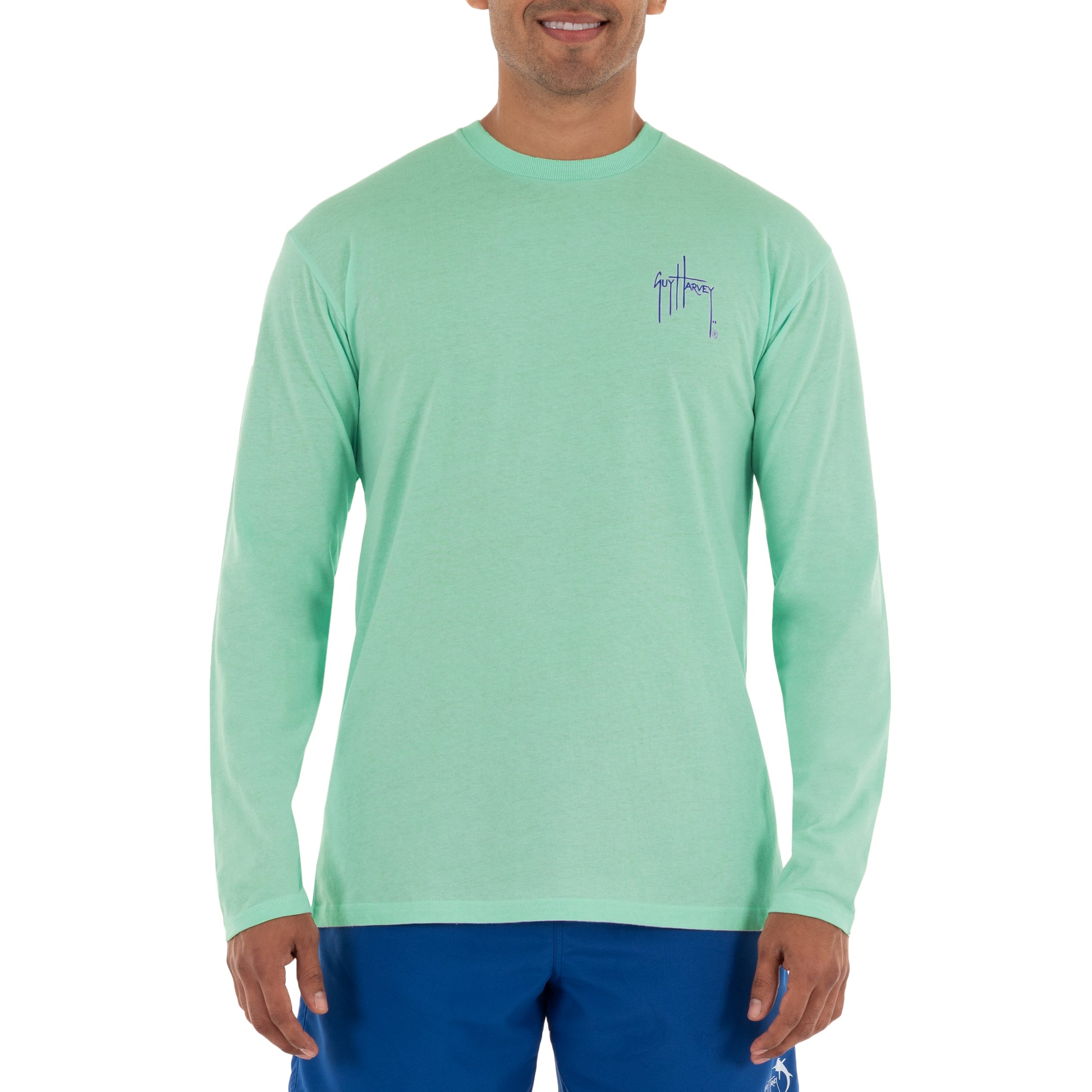 Men's Core Grand Slam Long Sleeve Green T-Shirt View 6