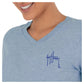 Ladies Sun & Moon Short Sleeve Blue T-Shirt View 5