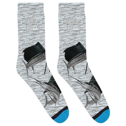 Baitwall Sails Gray Socks View 1