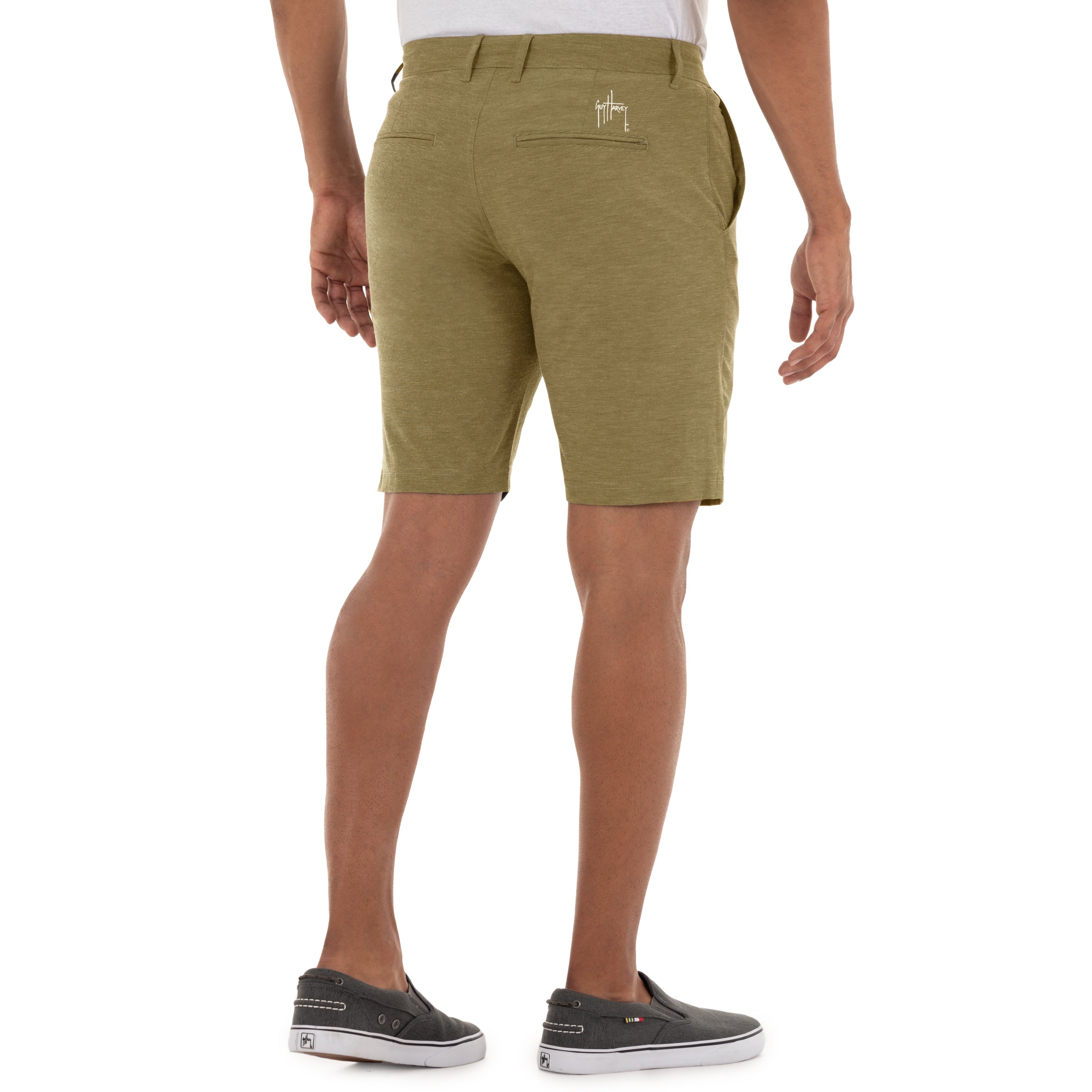 Men's 9" Hybrid Performance Khaki Walking Short View 3