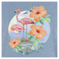 Ladies Flamingos & Friends Short Sleeve Blue T-Shirt View 3