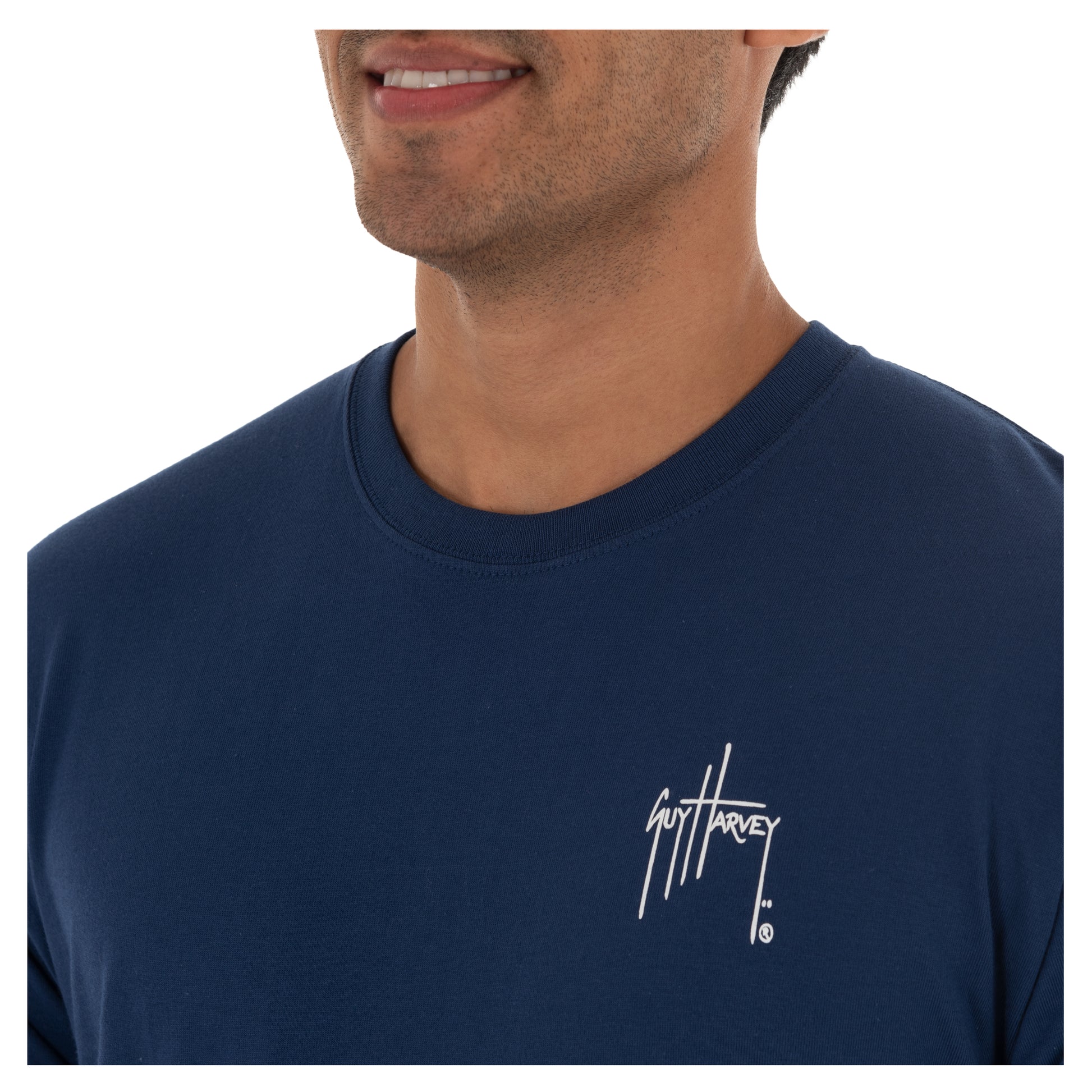 Men's Scribble Mahi Short Sleeve Navy T-Shirt View 4