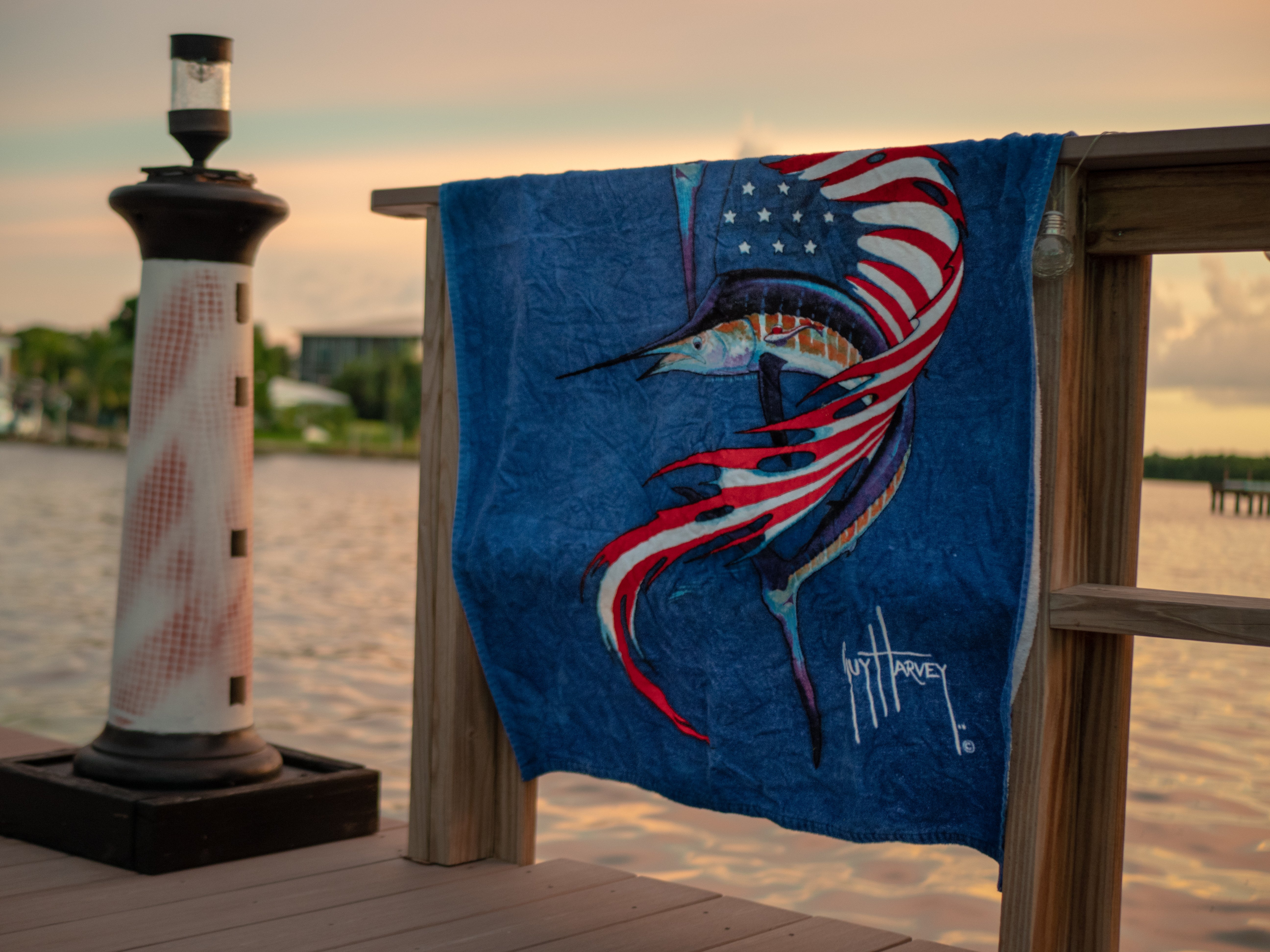 Americana Sailfish Beach Towel View 6