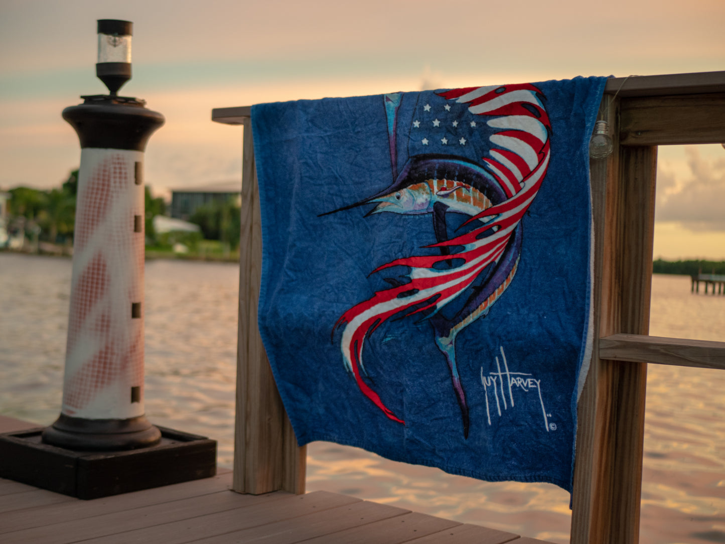 Americana Sailfish Beach Towel