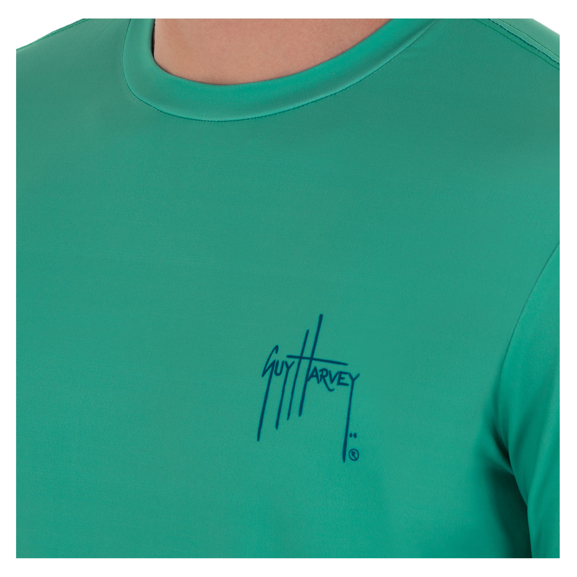 Men's Slam Split Sun Protection Green Top View 4