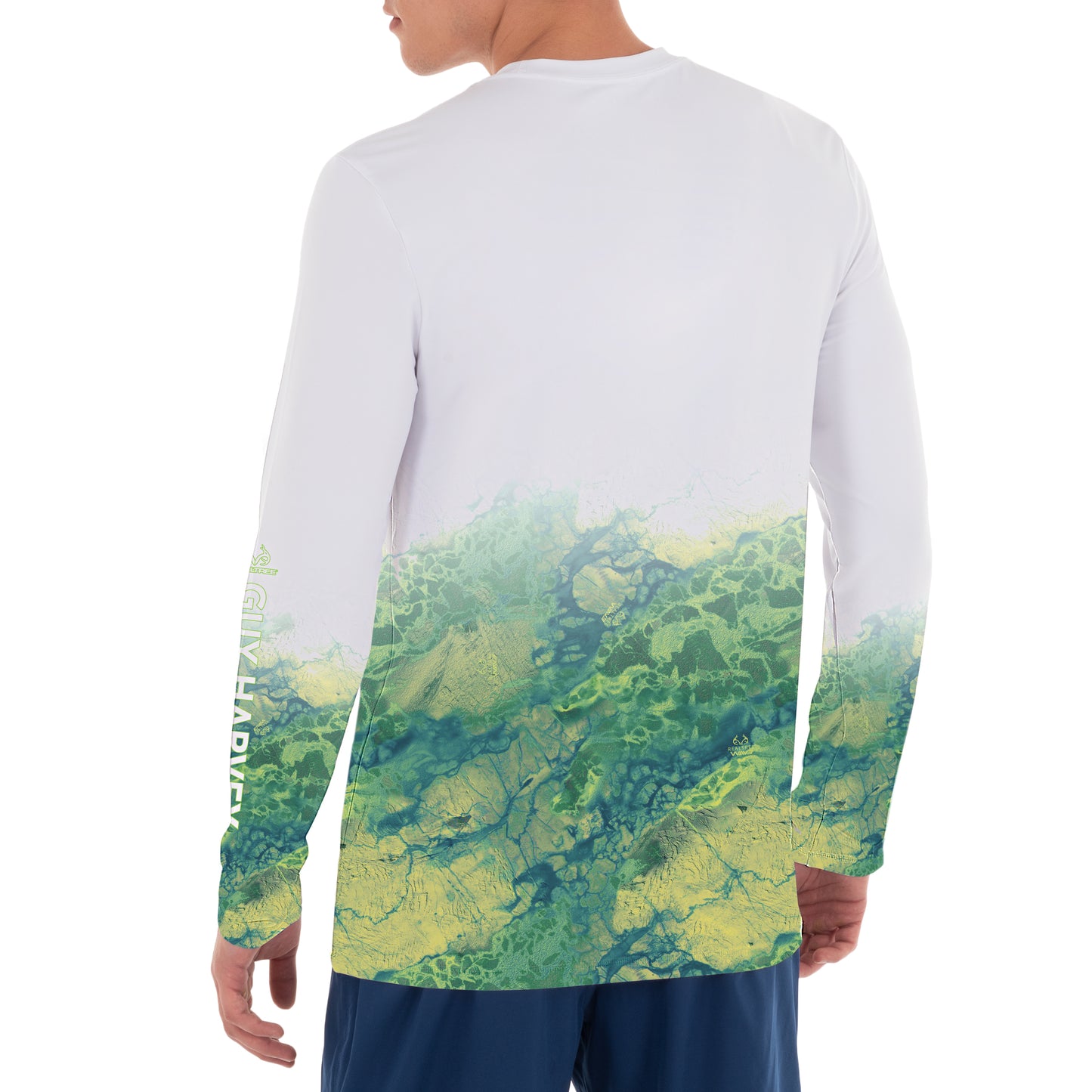 Men's Camo Leap Realtree Long Sleeve Performance T-Shirt View 2
