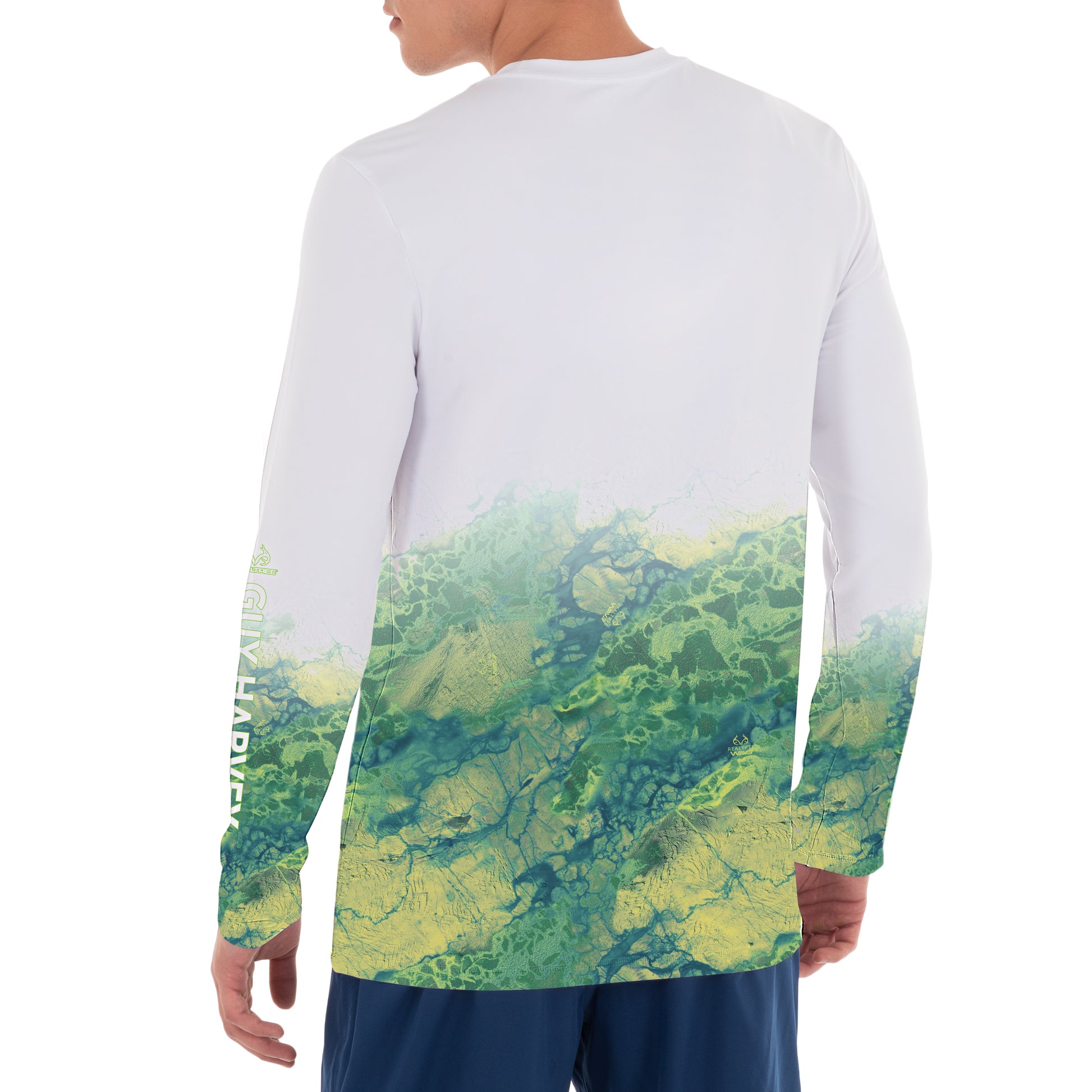 Men's Camo Leap Realtree Long Sleeve Performance T-Shirt View 2