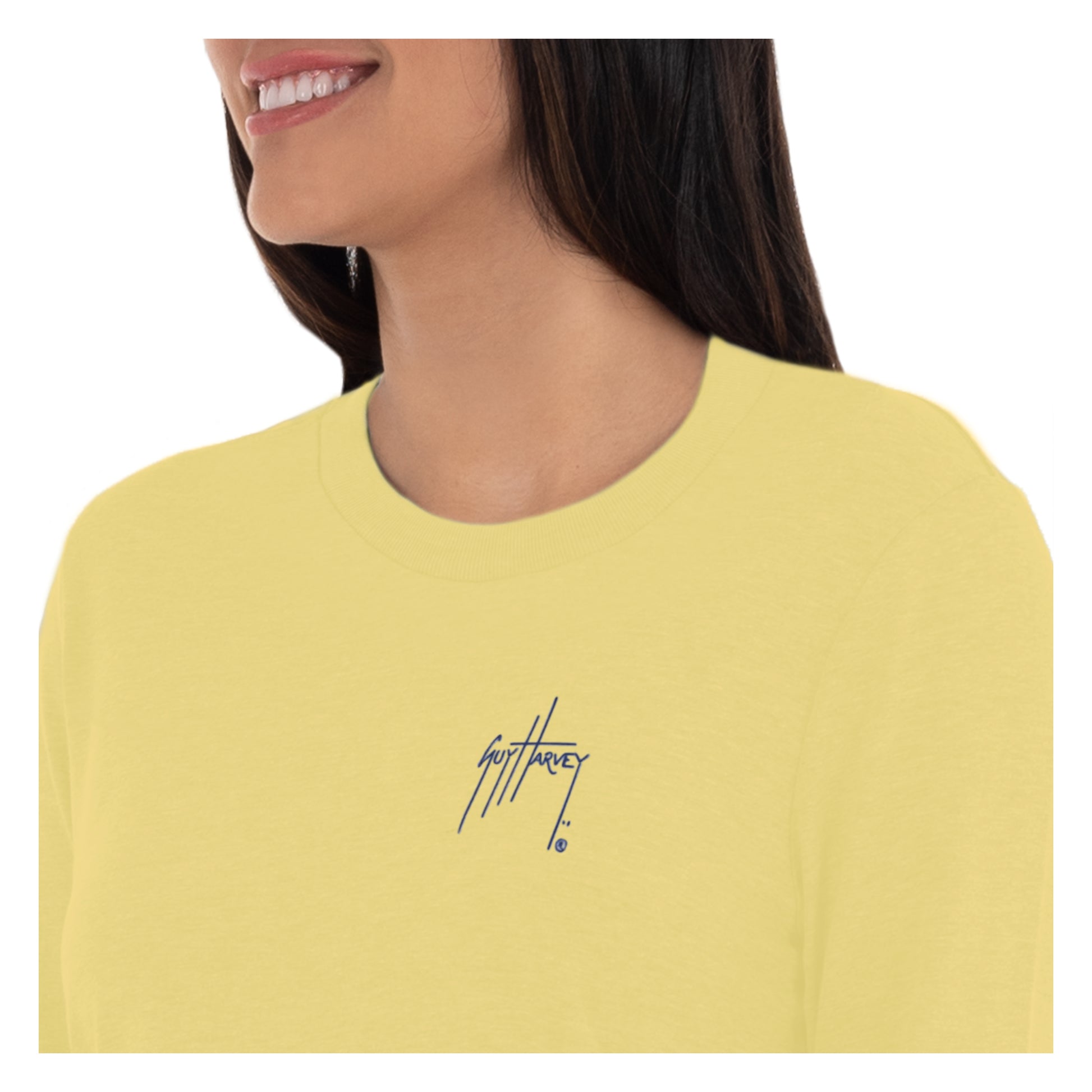Ladies Fresh Floral Long Sleeve Yellow T-Shirt View 5