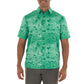 Men's Short Sleeve Printed Turquoise Fishing Shirt View 1