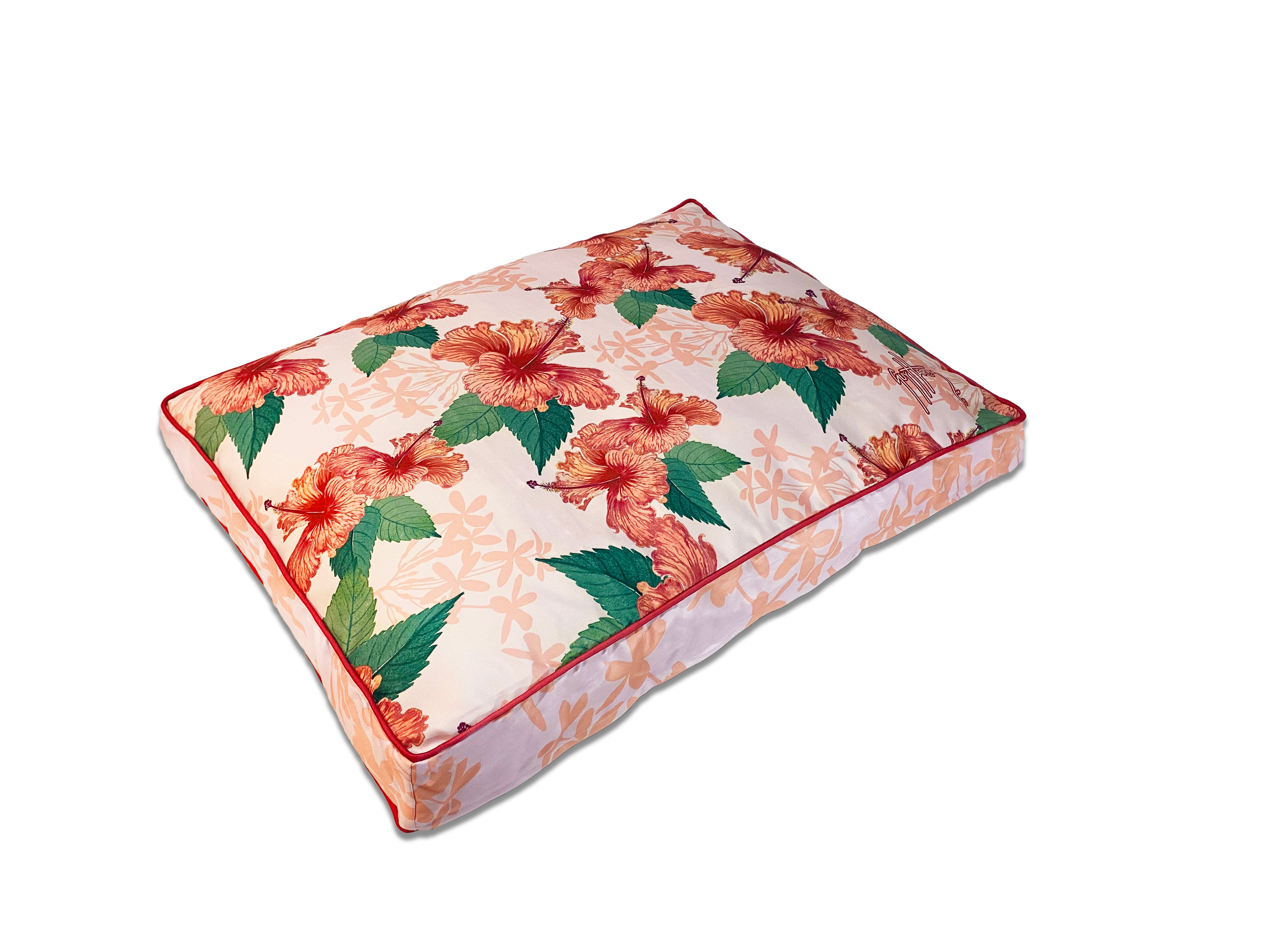 Floral Guy Harvey Pet Bed View 1