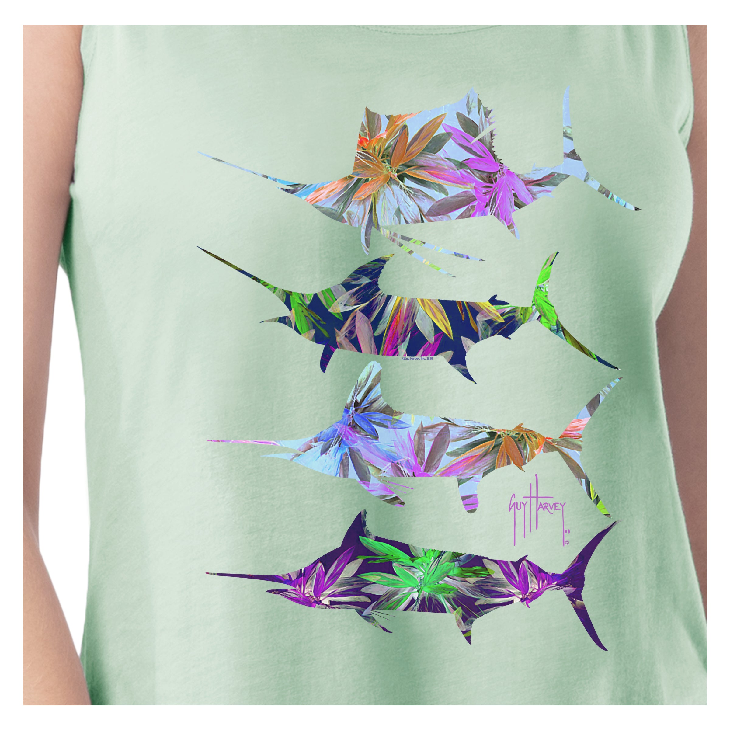 Ladies Wild Flowers Tank Top View 3