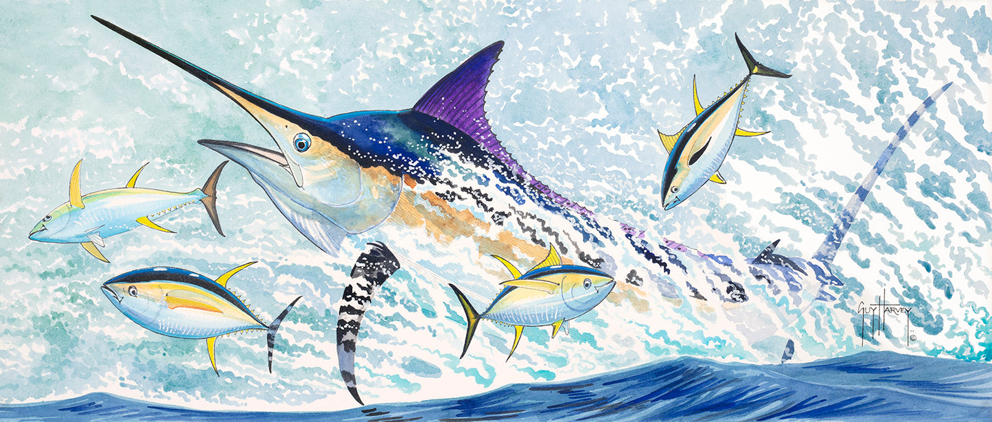 Black Marlin and 4 Tuna