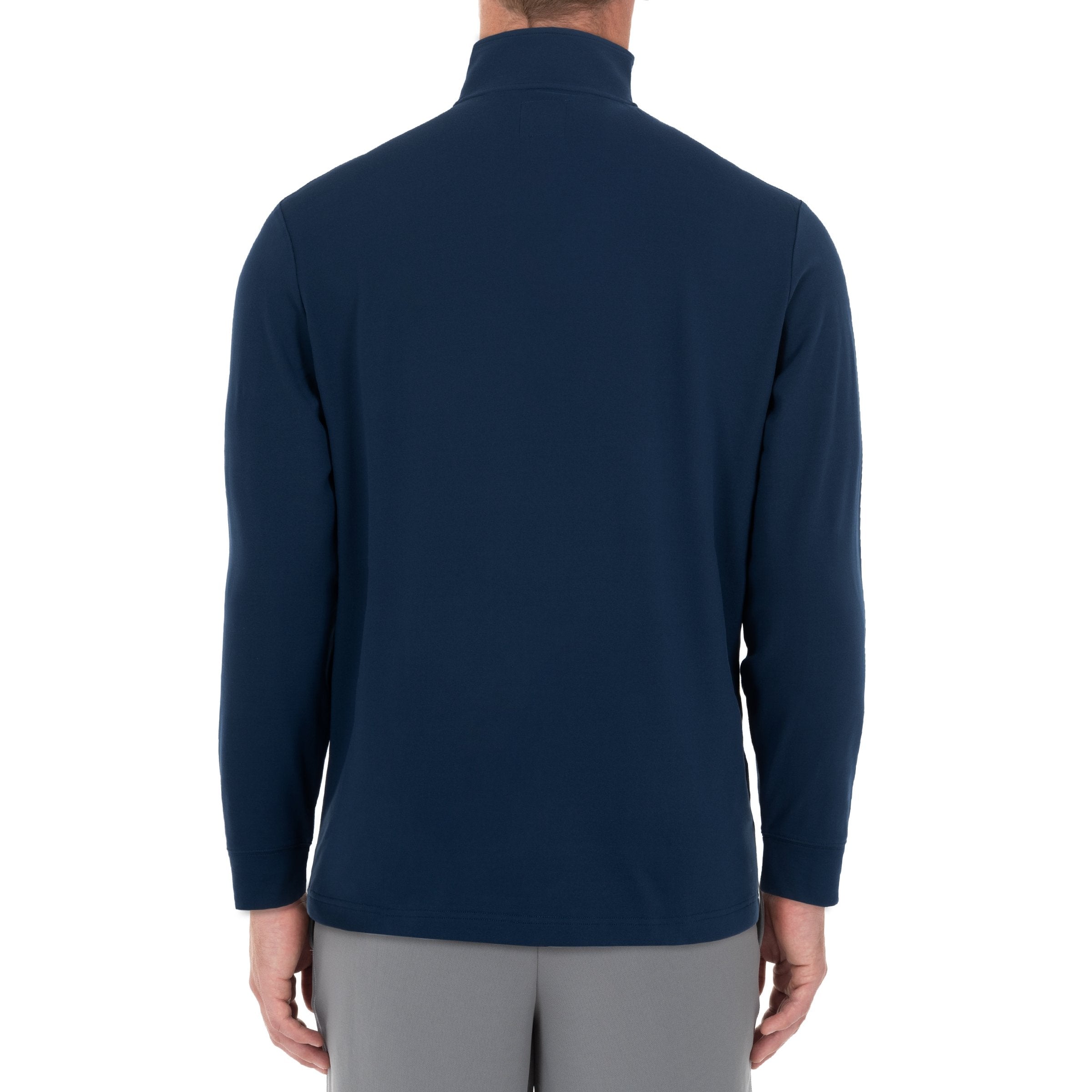 Men's Quarter Zip Lightweight Navy Pullover View 4