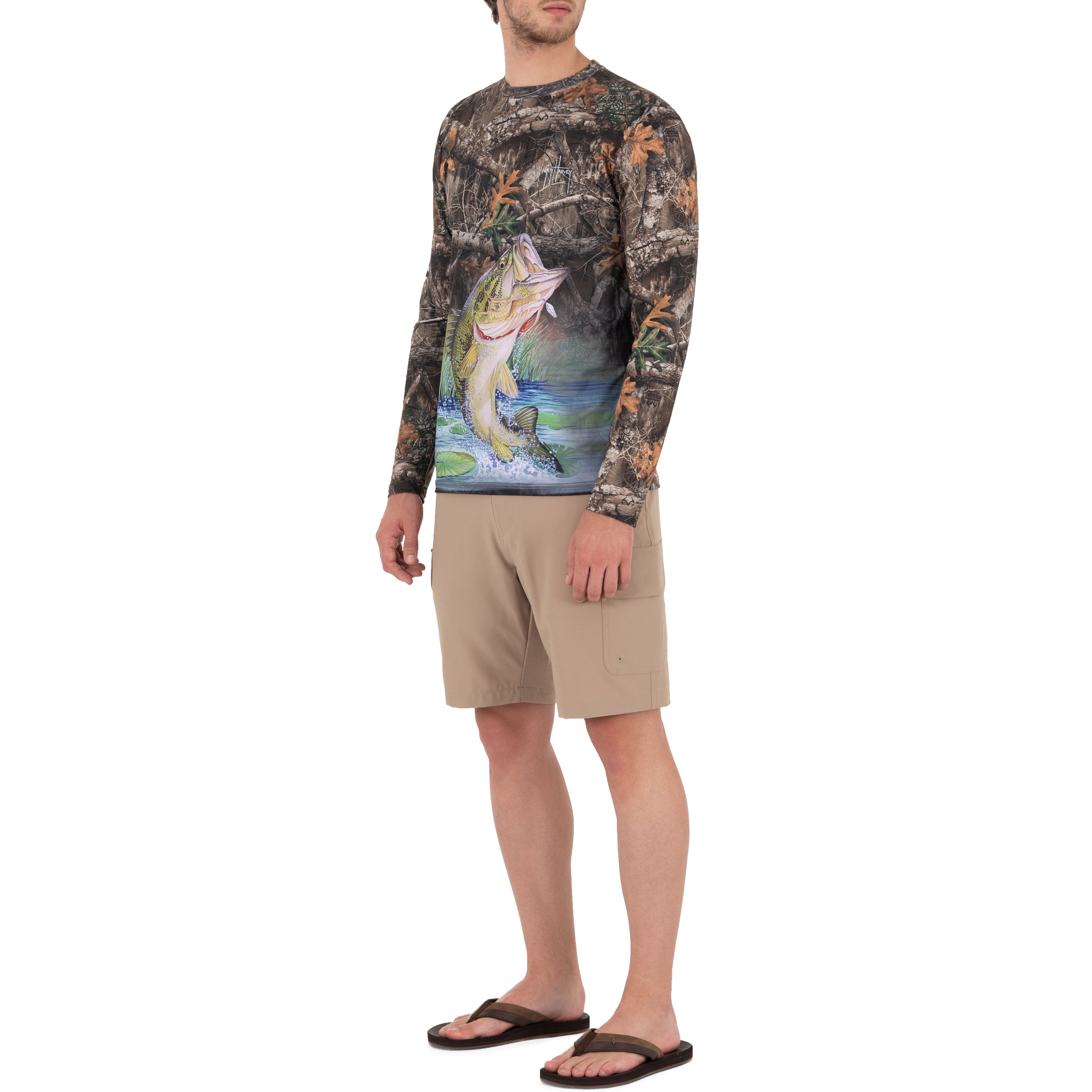 Men's Bass Bending Realtree Long Sleeve Performance T-Shirt View 4