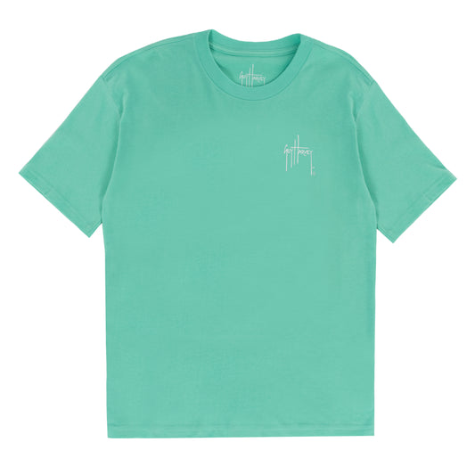 Girl's Hawksbill Short Sleeve Green T-Shirt View 2