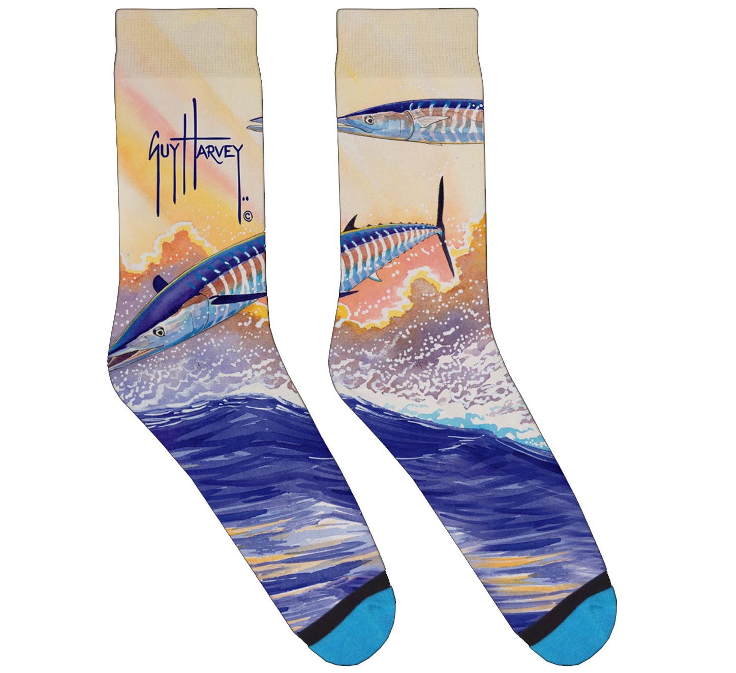 Dark Blue Wahoo Socks View 1