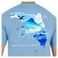 Men's Florida Mahi Short Sleeve Pocket Blue T-Shirt View 3