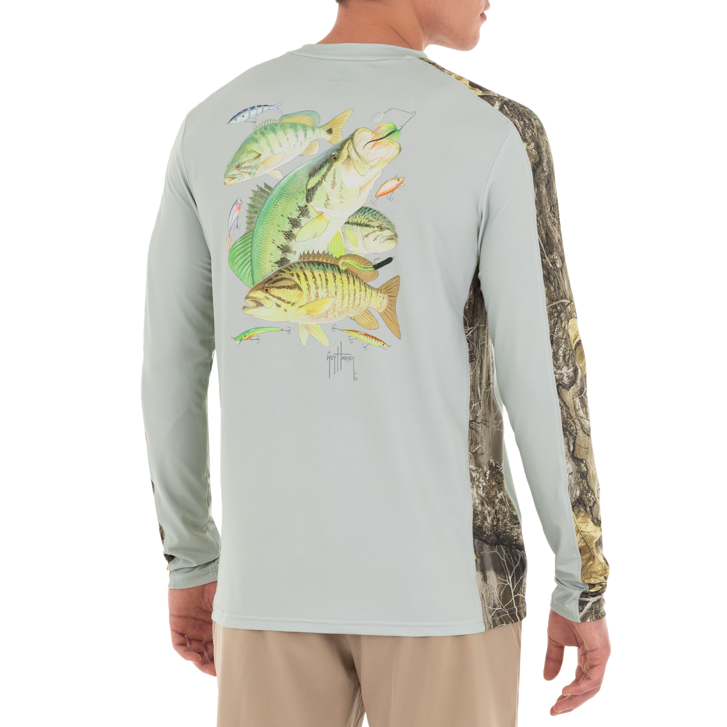 Men's Bass Trio Realtree Guy Harvey Performance T-Shirt View 7