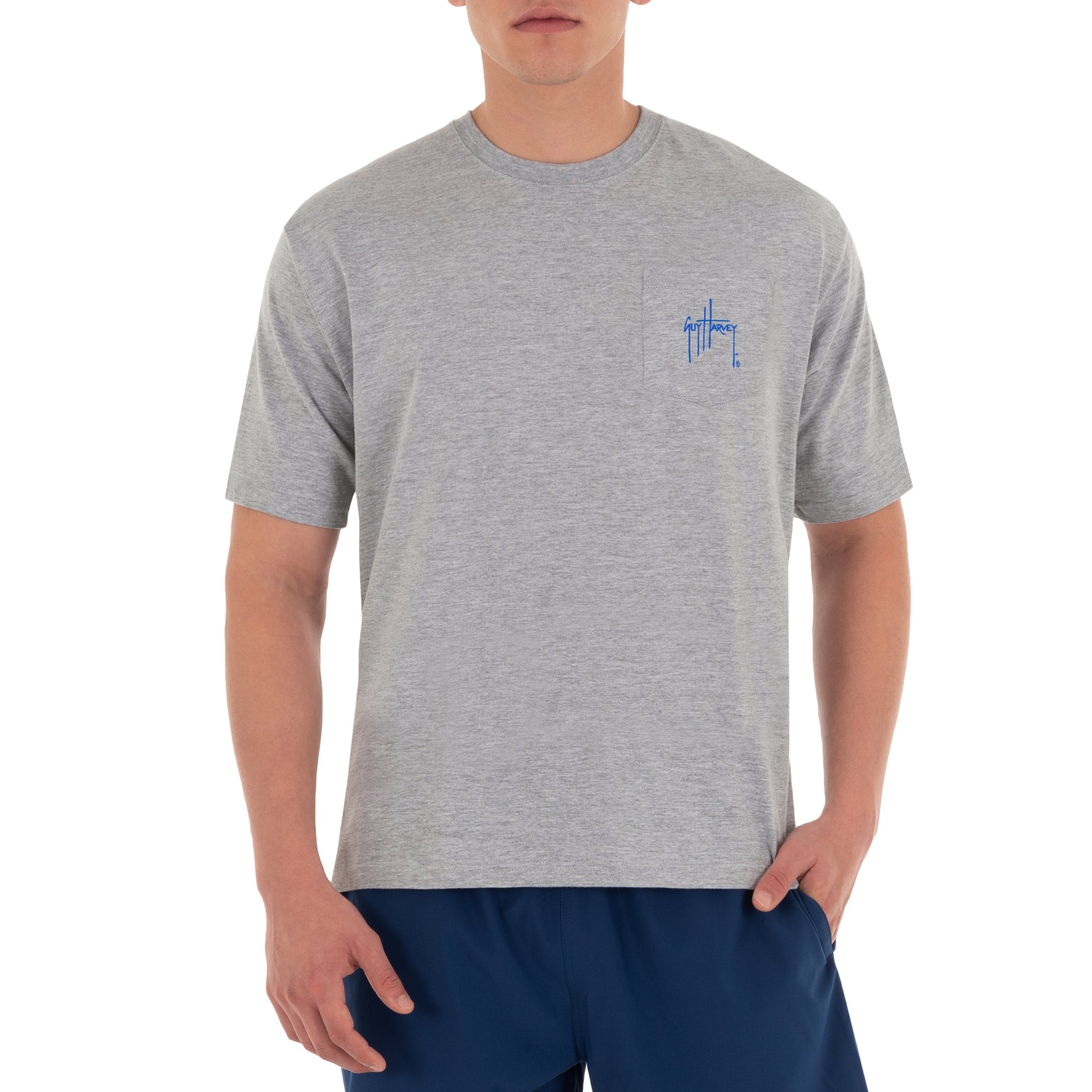 Boys Black and Grey Fishing Short Sleeve Tee Shirt 2