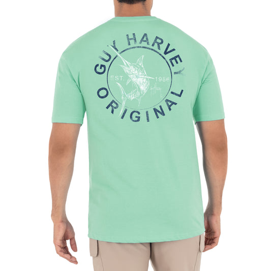 Men's Circle Short Sleeve Green T-Shirt View 1
