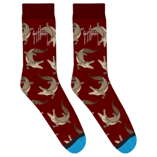 Maroon Gator Socks