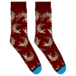 Maroon Gator Socks View 1