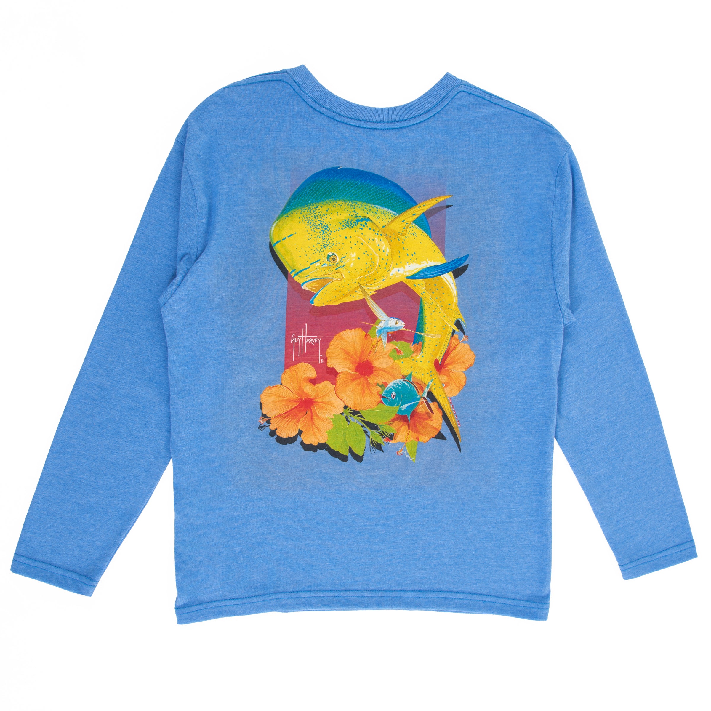 Mahi Girl's Long Sleeve Royal T-Shirt View 1