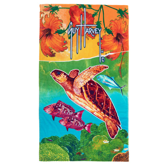 Psychedelic Turtle Premium Beach Towel View 1