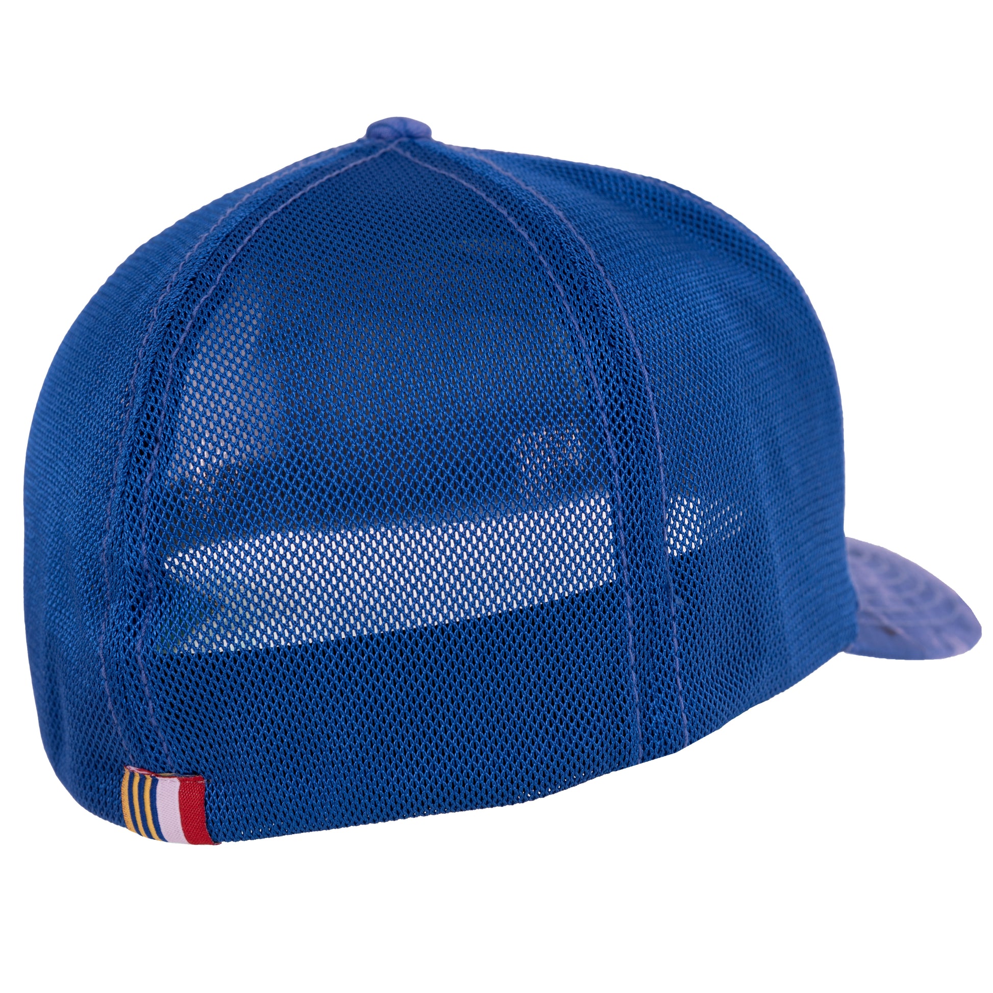 Men's Blue Salt Water All Over Flex Fitted Trucker Hat View 3
