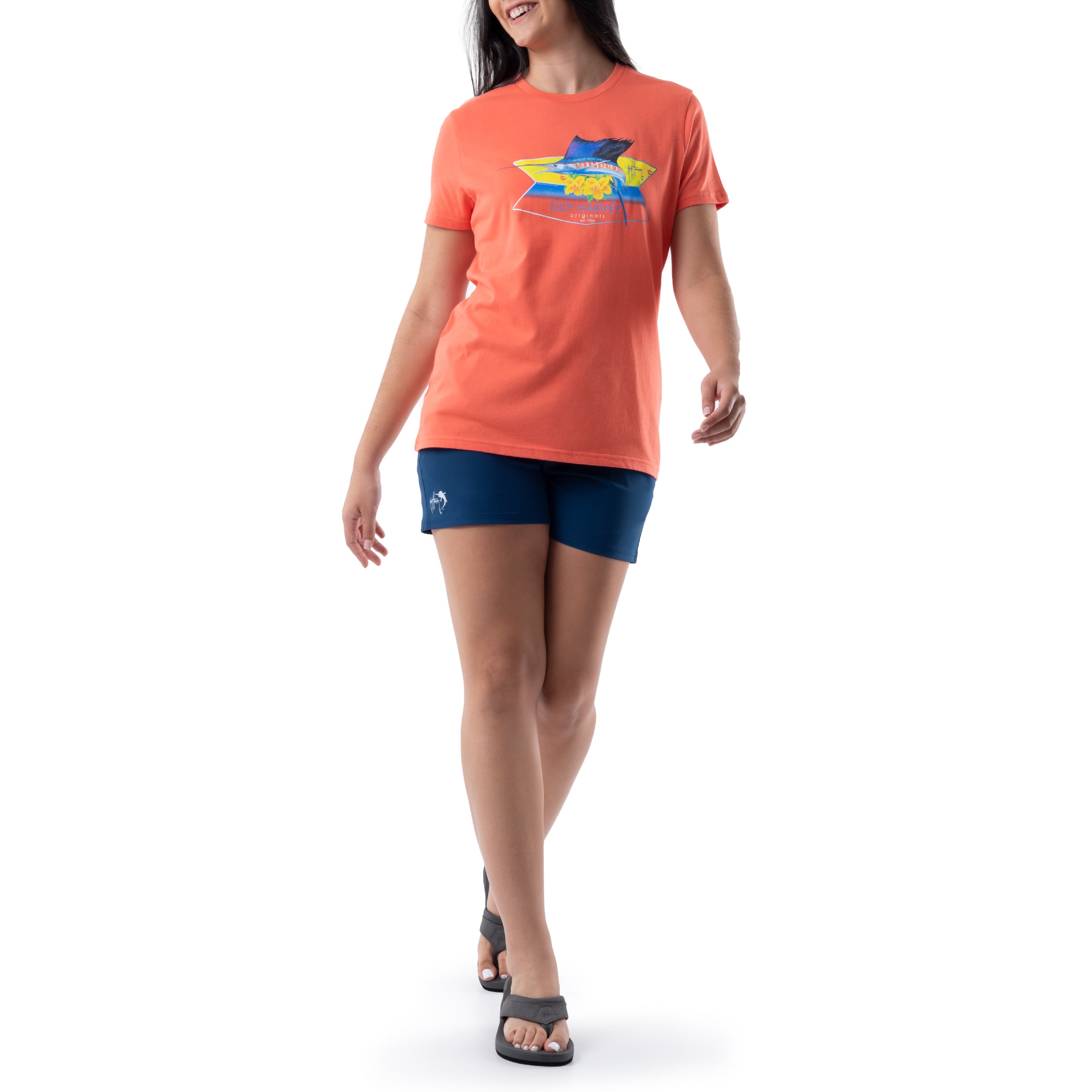 Ladies Sunnyside Short Sleeve Crew Neck T-Shirt View 4