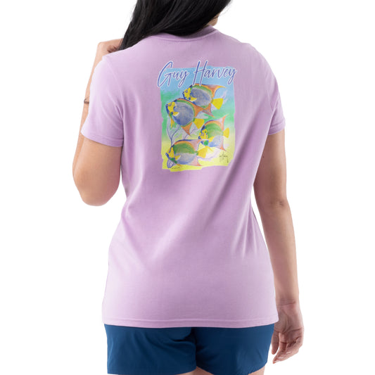 Ladies Angel Fish Short Sleeve Crew Neck T-Shirt View 1