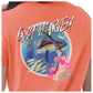 Ladies Marlin Runner Coral Short Sleeve V-Neck T-Shirt