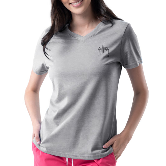 Ladies Turtle Time Short Sleeve V-Neck T-Shirt View 2